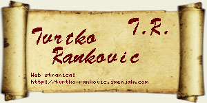 Tvrtko Ranković vizit kartica